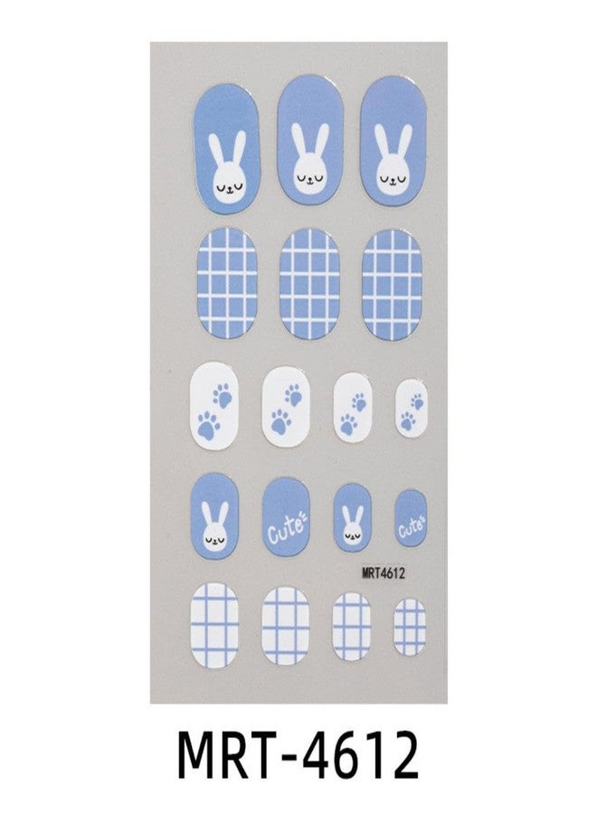 Sevgob 10 Sheets Colorful Kid Nail Stickers Full Nail Wraps for Kids Girls Self Adhesive Nails Strips for Nails Art Decoration Fun Including Rainbow Star Rabbit Flower Strawberry Heart Sun for Age 7 Older - Image 3